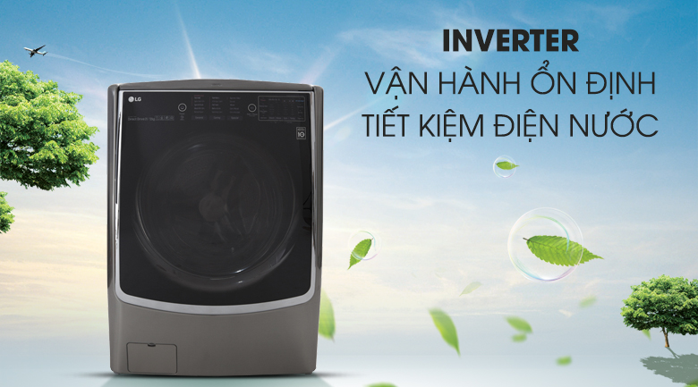 Công nghệ Inverter - Máy giặt sấy LG Inverter 21 kg F2721HTTV