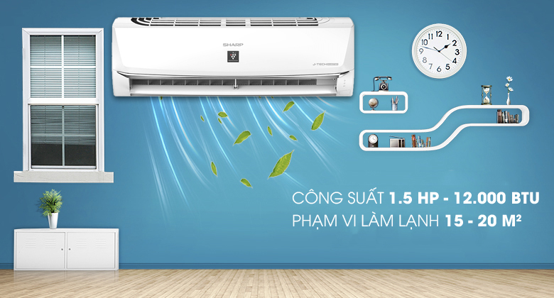 Máy lạnh Sharp Inverter 1.5 HP AH-XP13WHW