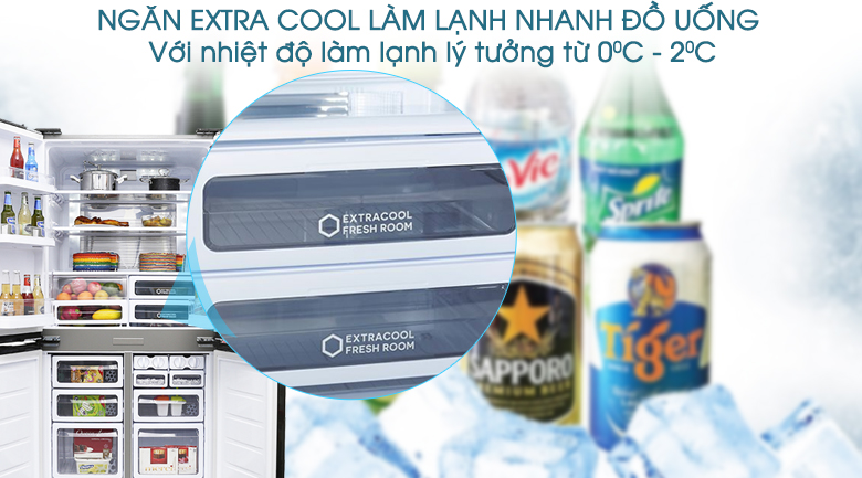 Làm lạnh nhanh - Tủ lạnh Sharp SJ-FX680V-ST