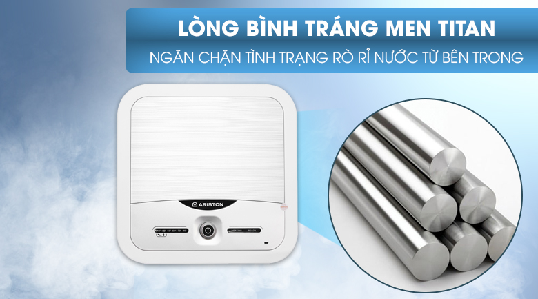 Lớp men Titan - Bình nóng lạnh Ariston 15 lít AN2 15 LUX 2.5 FE