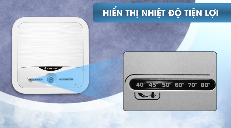 Màn hình hiển thị nhiệt độ - Bình nóng lạnh Ariston 30 lít AN2 30 LUX 2.5 FE