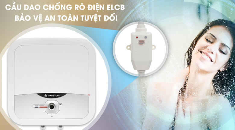 Cầu dao chống rò điện ELCB - Bình nóng lạnh Ariston AN2 RS 30 lít 