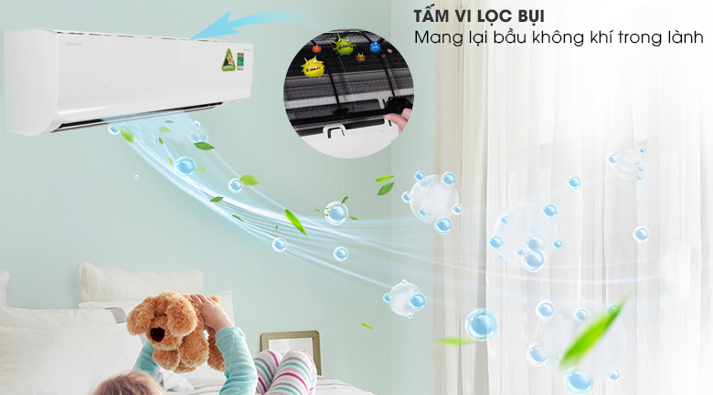 Tấm lọc kháng khuẩn - Máy lạnh 2 chiều Daikin Inverter 2.0 HP FTHF50RVMV