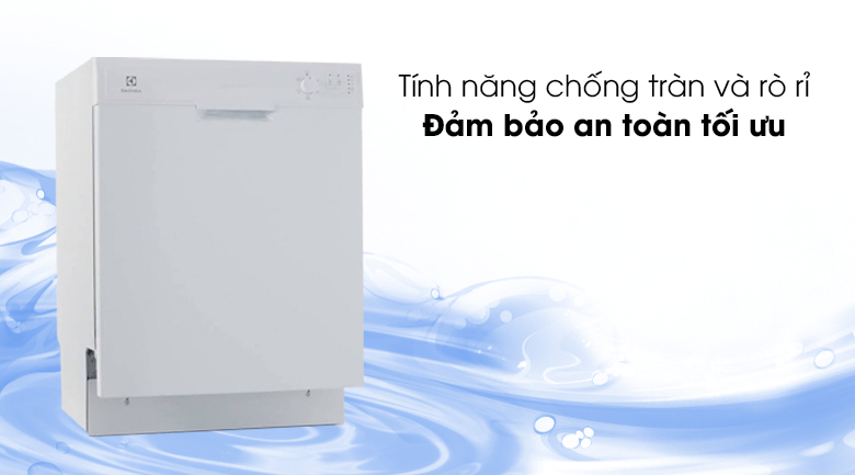 An toàn tối ưu với tính năng chống tràn và rỏ rỉ - Máy rửa bát Electrolux ESF5206LOW 1950W