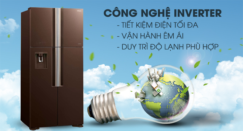 Tủ lạnh Hitachi Inverter 540 lít R-FW690PGV7X GBW