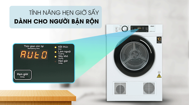 Máy sấy thông hơi Aqua 7 Kg AQH-V700FW