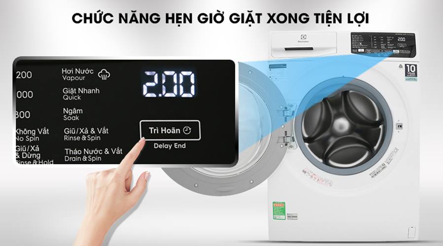 Máy giặt Electrolux Inverter 8 kg EWF8024D3WB