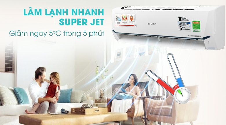 Máy lạnh Sharp Inverter 1.0 HP AH-X10ZW