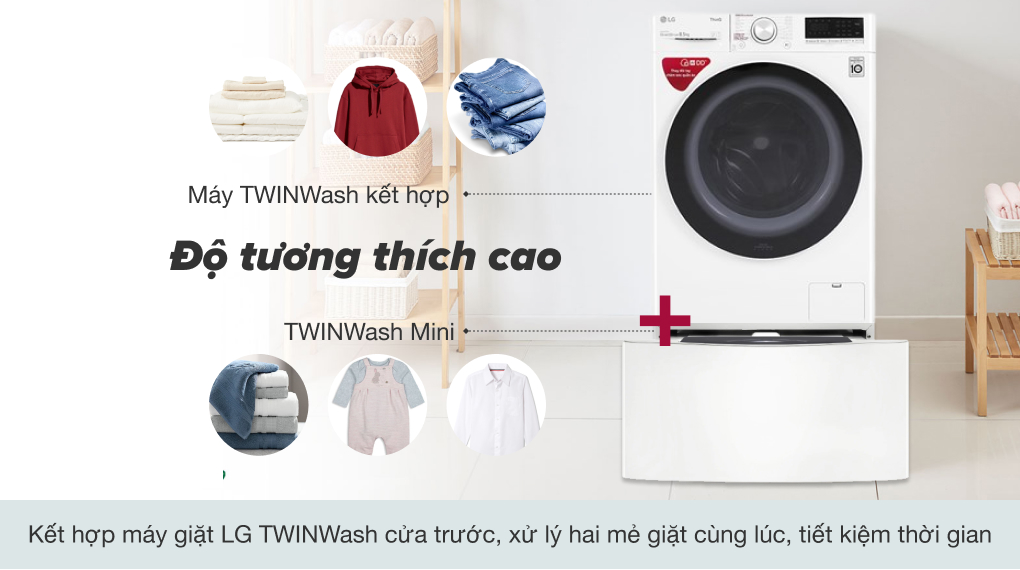 Máy giặt LG Mini Wash 2.5 kg TV2402NTWW