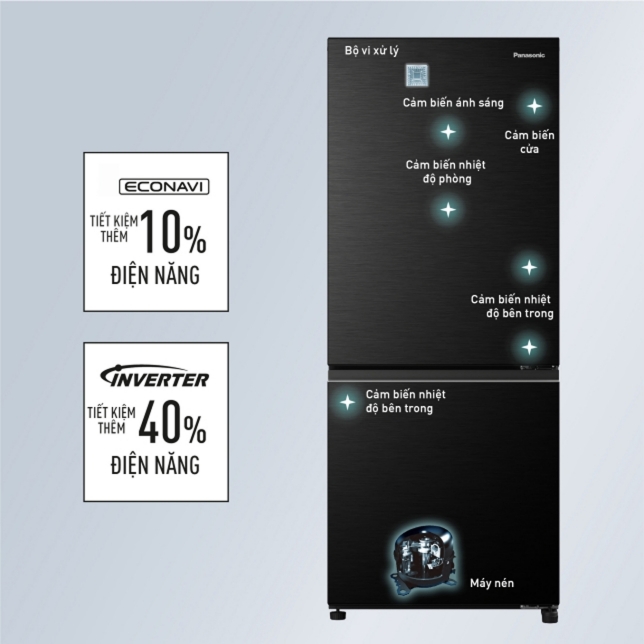 Tủ lạnh Panasonic Inverter 255 lít NR-BV281BVKV