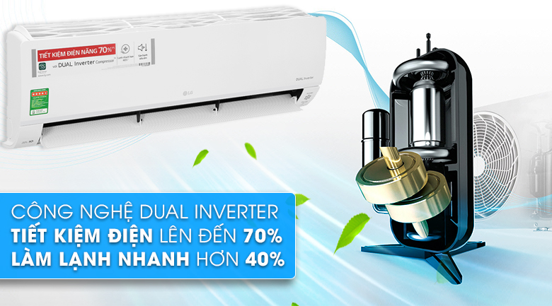 Điều hòa LG Inverter 18000 BTU 1 chiều V18API1 gas R-32