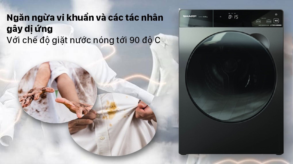 Máy giặt Sharp Inverter 9.5 kg ES-FK954SV-G
