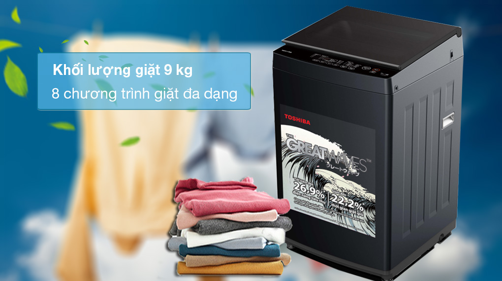 Máy giặt Toshiba 9kg AW-M1000FV(MK)