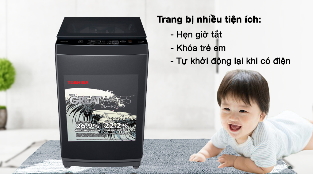 Máy giặt Toshiba 9kg AW-M1000FV(MK)