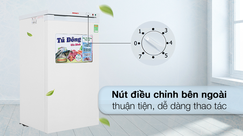 Tủ đông Sanaky 4 ngăn 118 lít VH-160VD