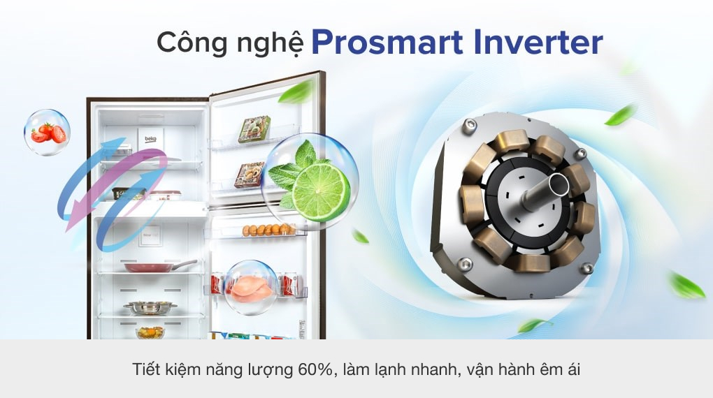 Tủ lạnh Beko Inverter 422 lít RDNT470I50VK