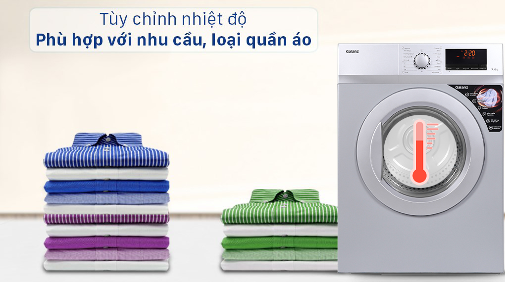 Máy sấy quần áo Galanz DV-70T5C(S), 7 Kg