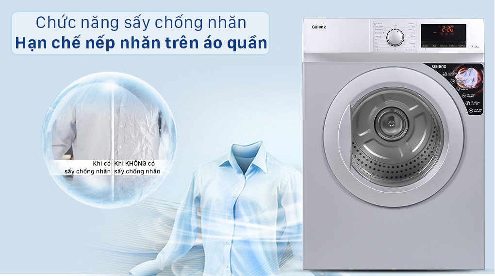 Máy sấy quần áo Galanz DV-70T5C(S), 7 Kg