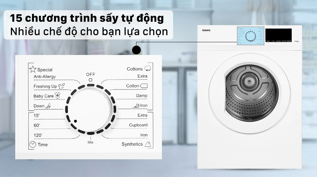 Máy sấy quần áo Galanz DV-70T5C(W) - 7 Kg