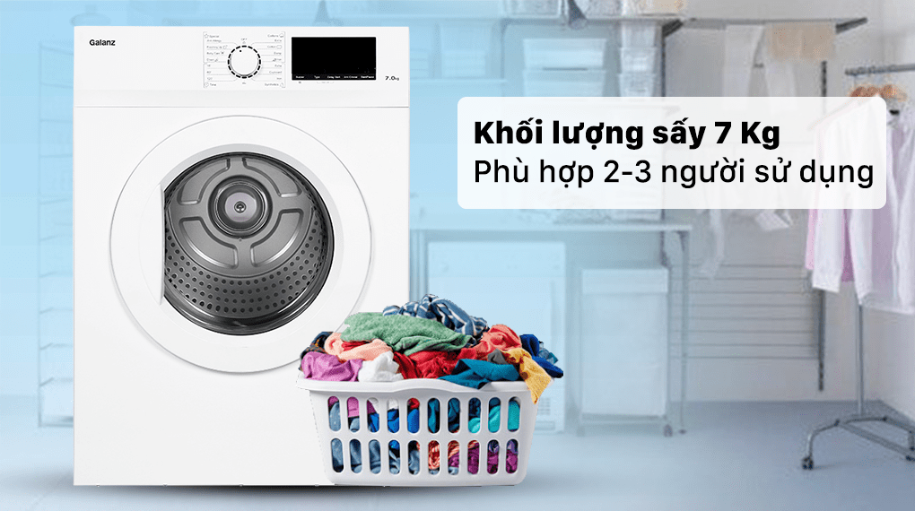 Máy sấy quần áo Galanz DV-70T5C(W) - 7 Kg