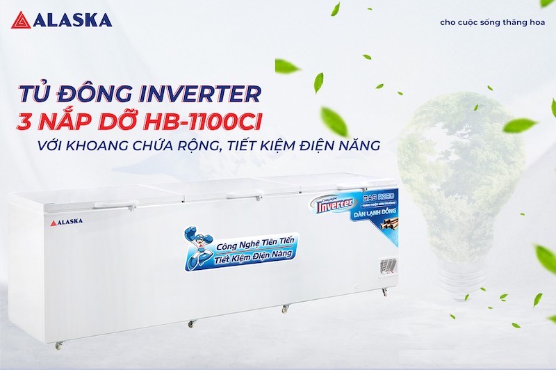 Tủ đông Alaska Inverter 1 ngăn 890 lít HB-890CI