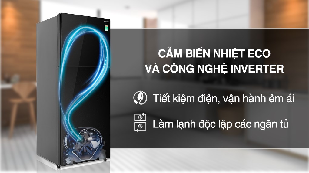 Tủ lạnh Hitachi Inverter 349 lít R-FVY480PGV0 GBK