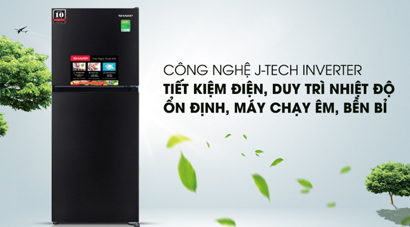 Tủ lạnh Sharp Inverter 197 lít SJ-X215V-DG