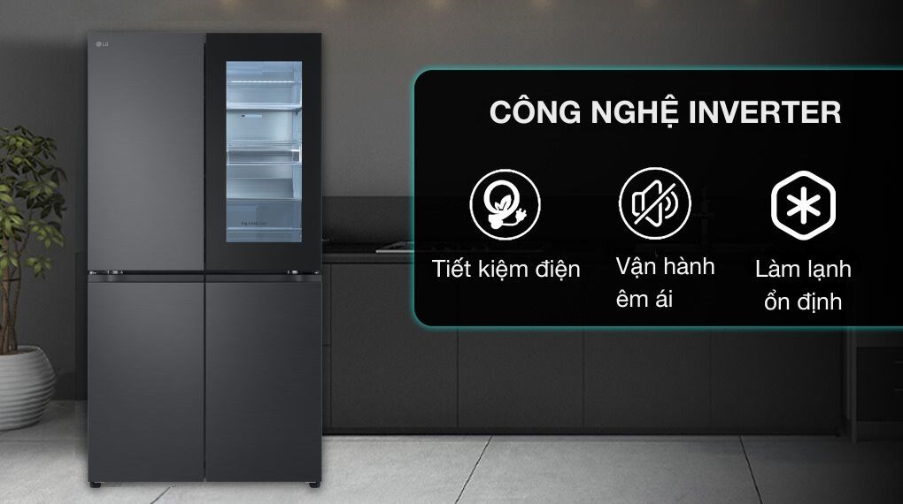 Tủ lạnh LG Inverter 666 lít Multi Door InstaView LFB66BLMI