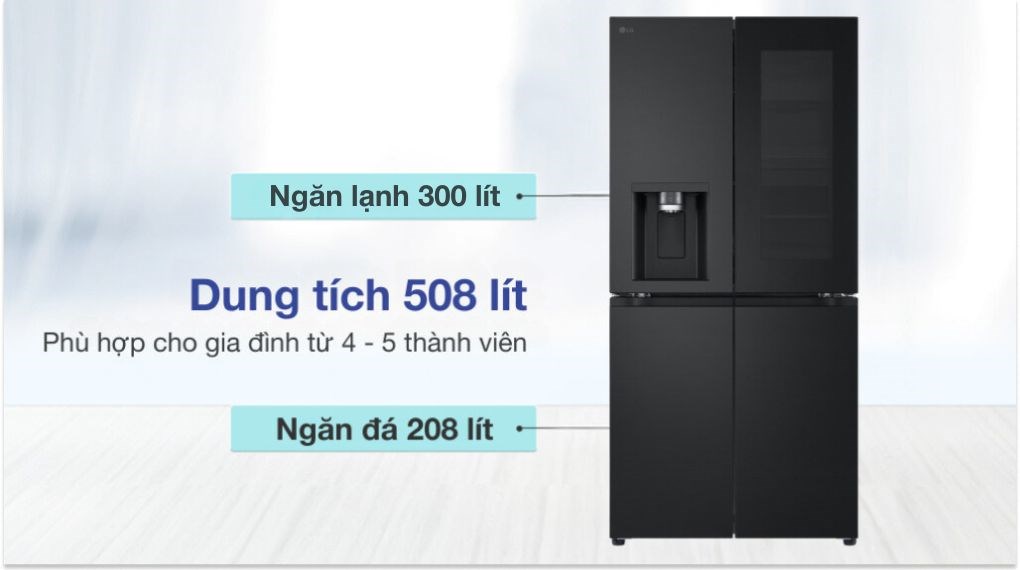 Tủ lạnh LG Inverter 508 lít InstaView LFI50BLMAI