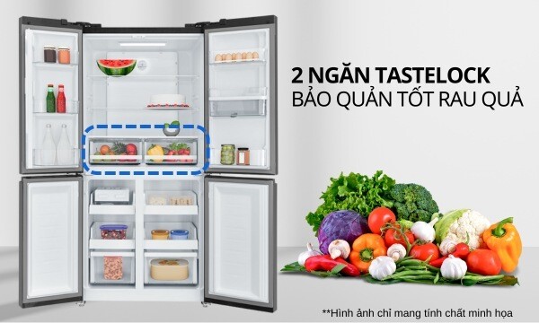 Tủ Lạnh 4 cửa Electrolux Inverter 492 Lít EQE4960A-B