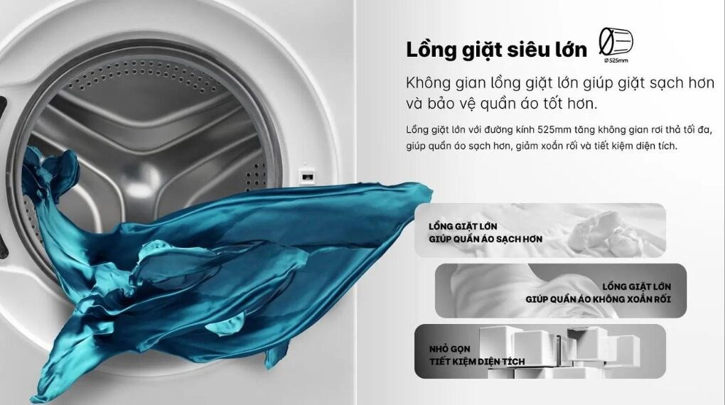 Máy giặt lồng ngang Aqua Inverter 12Kg AW12-BP4959U1K(W)