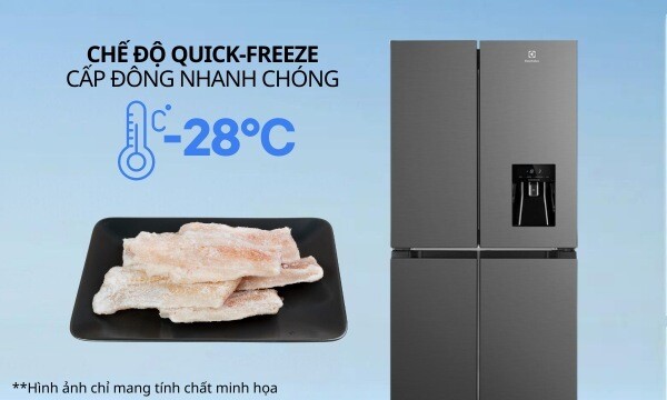 Tủ Lạnh 4 cửa Electrolux Inverter 492 Lít EQE4960A-B