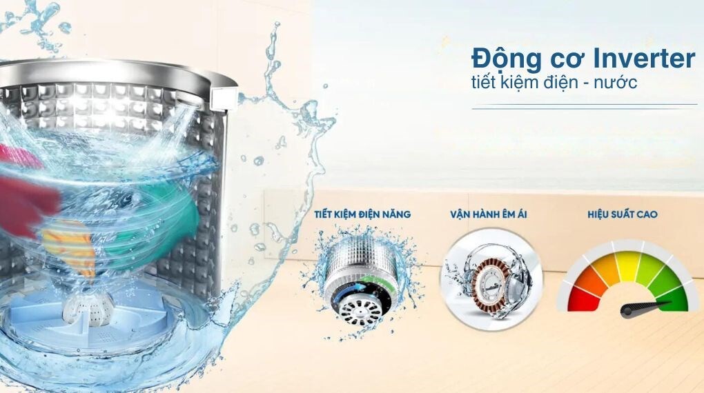Máy giặt lồng ngang Aqua Inverter 12Kg AW12-BP4959U1K(W)