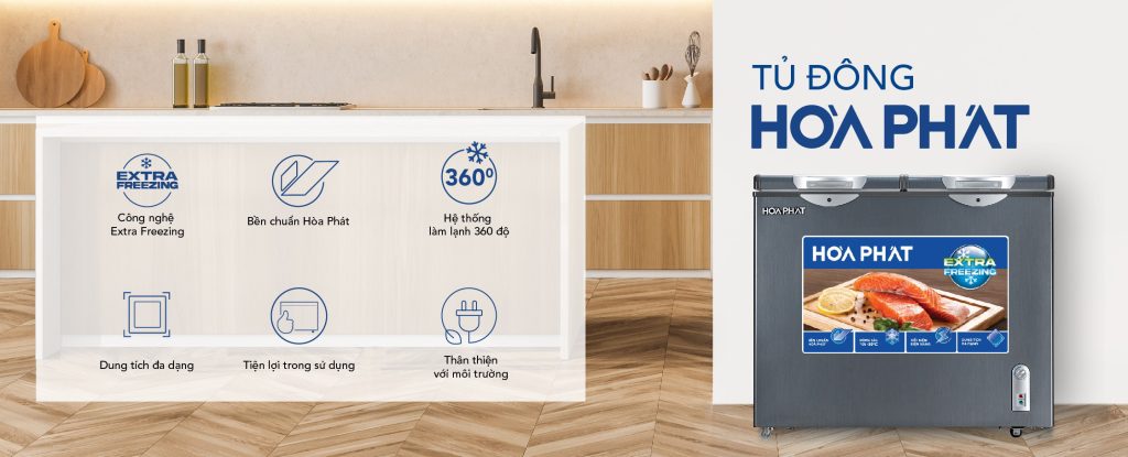 Tủ đông Hòa Phát 205 Lít HCF 506 S2Đ2SH/ HPF BD6205G