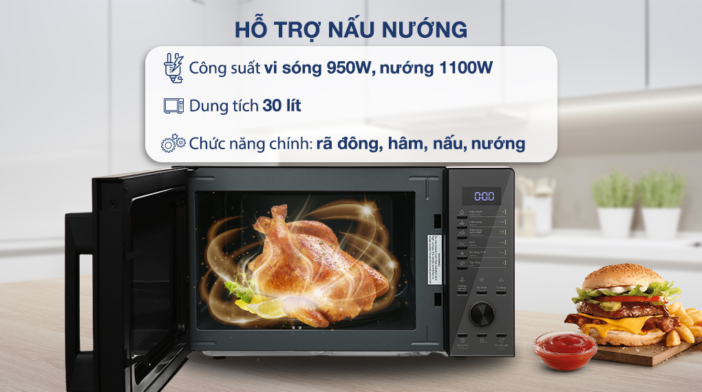 Lò vi sóng có nướng Electrolux EMG30D22BM 30 lít