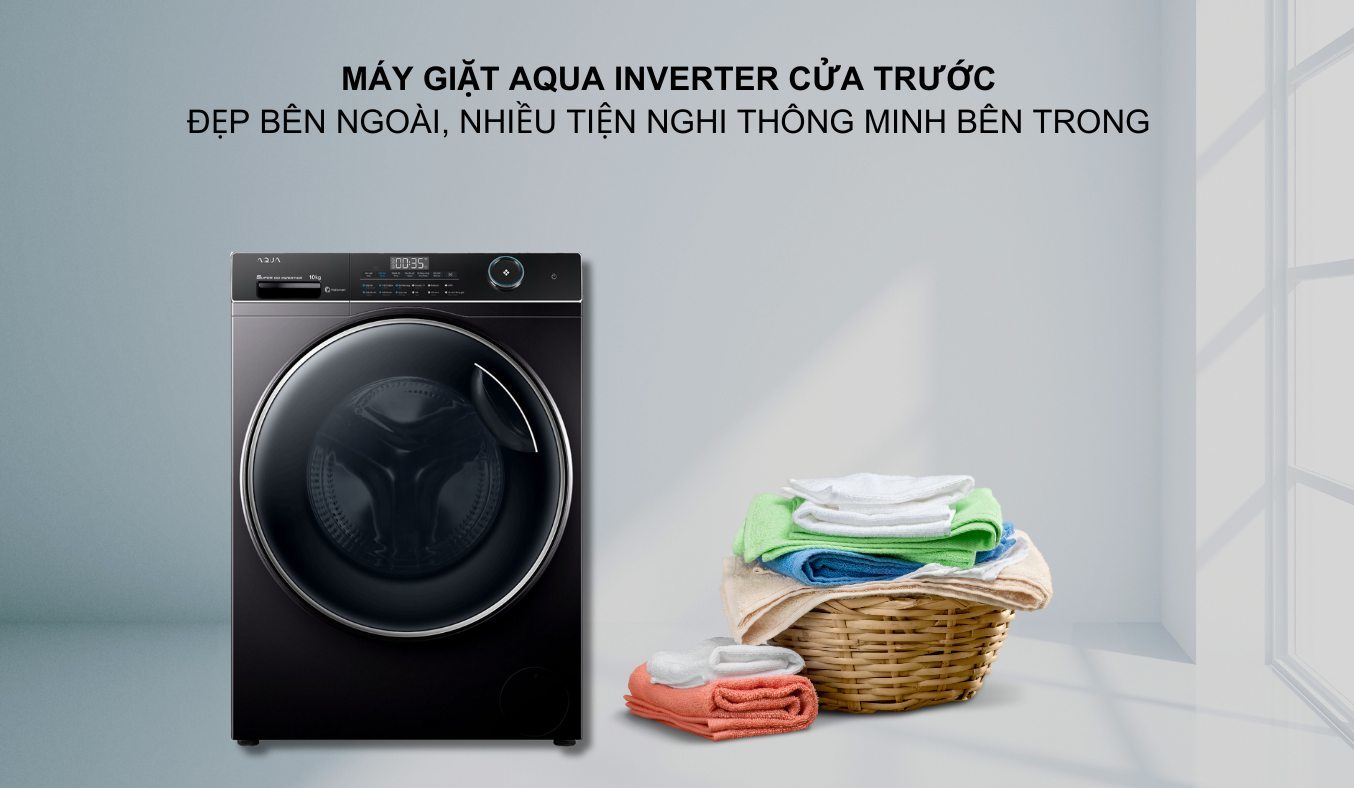 Máy giặt lồng ngang Aqua Inverter DD 10Kg AW10-B4959U1K(B)