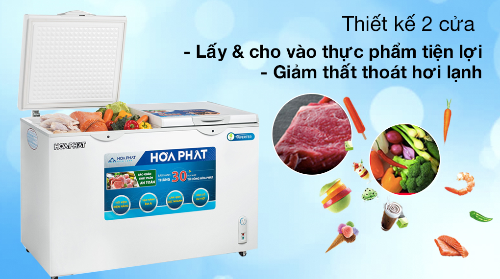 Tủ đông Hòa Phát 352 lít HCFI 666S1Đ2