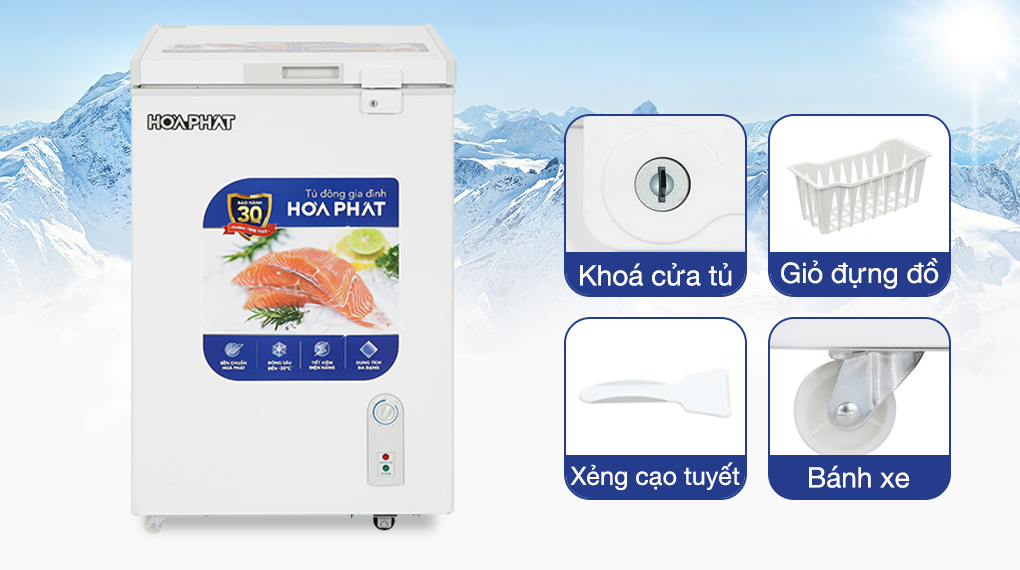 Tủ đông Hòa Phát 107 Lít HPF AD6107