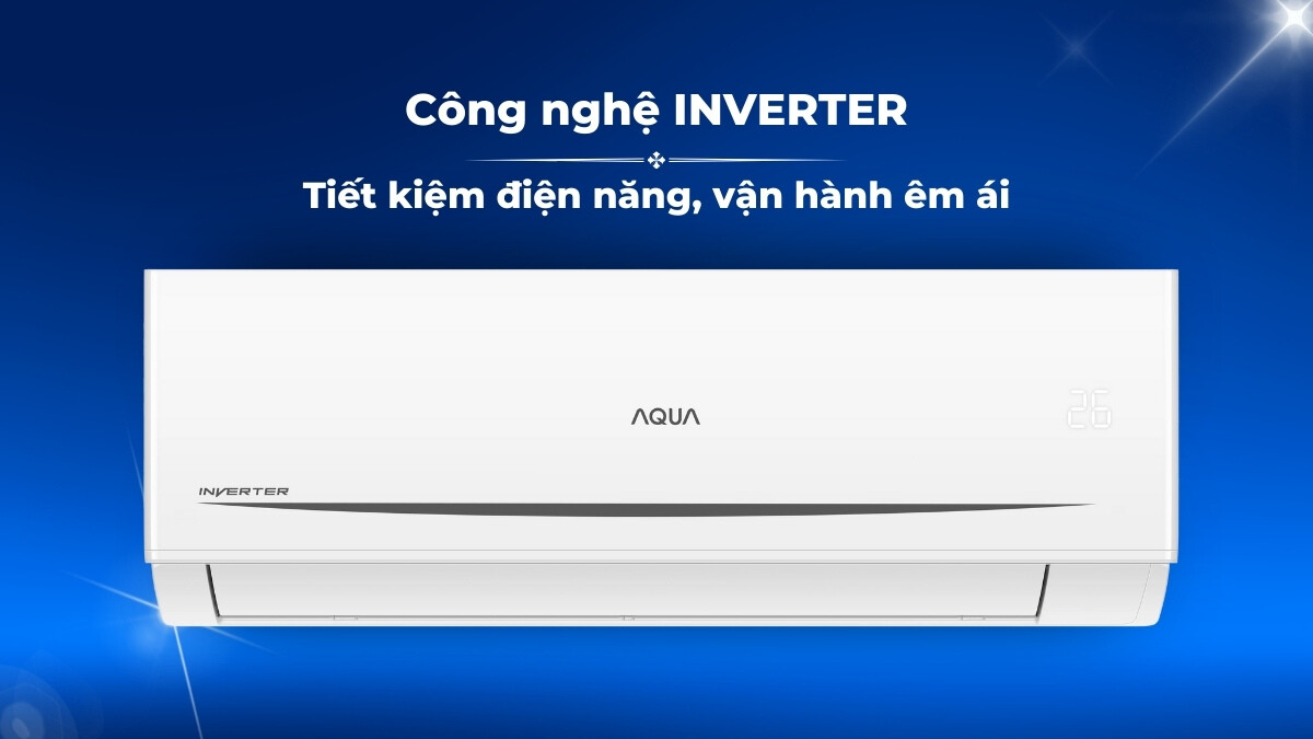 Điều hòa AQUA 1 chiều Inverter 1.5HP-12.500BTU AQA-RV13QC2