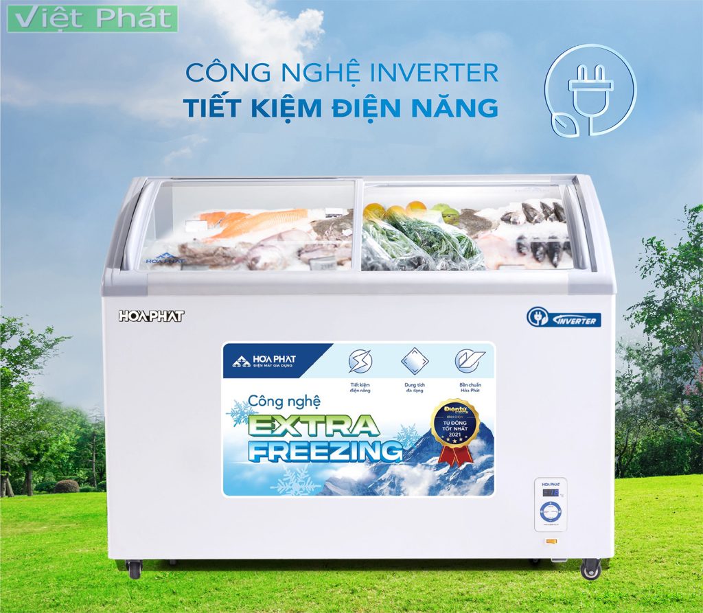 TỦ ĐÔNG TRƯNG BÀY INVERTER 451 LÍT HOÀ PHÁT HSF-AD8451.C1