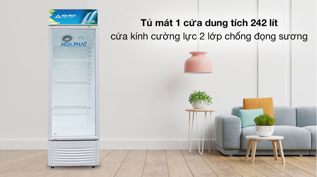 Tủ mát Hòa Phát 242 Lít HSC 600F1R1