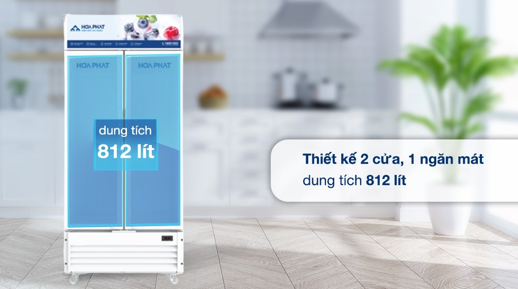 Tủ mát Hòa Phát Inverter 812 lít HSR D8812