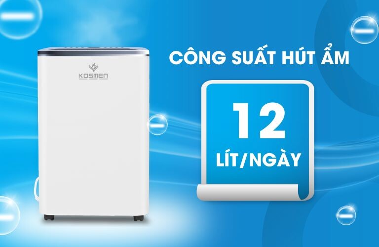 Máy hút ẩm điện tử 12L Kosmen KM-12N