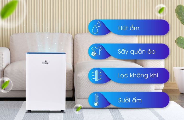 Máy hút ẩm điện tử 12L Kosmen KM-12N