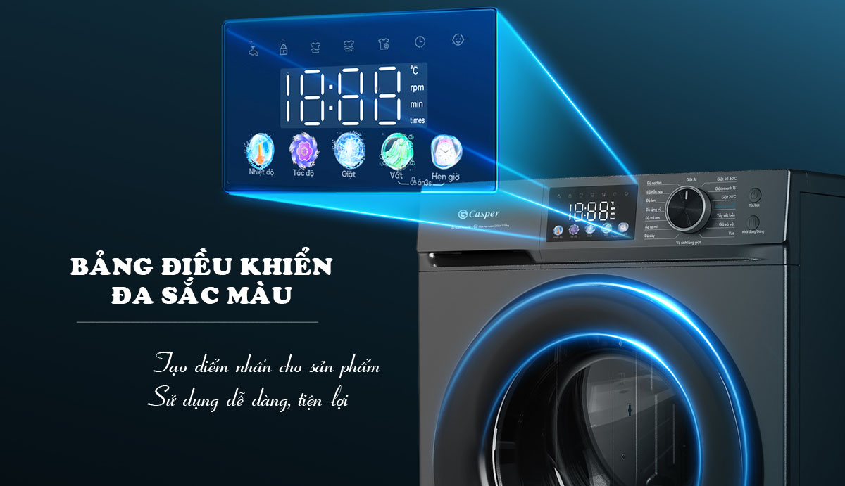 Máy giặt Casper inverter 12.5 kg WF-D125VGR1