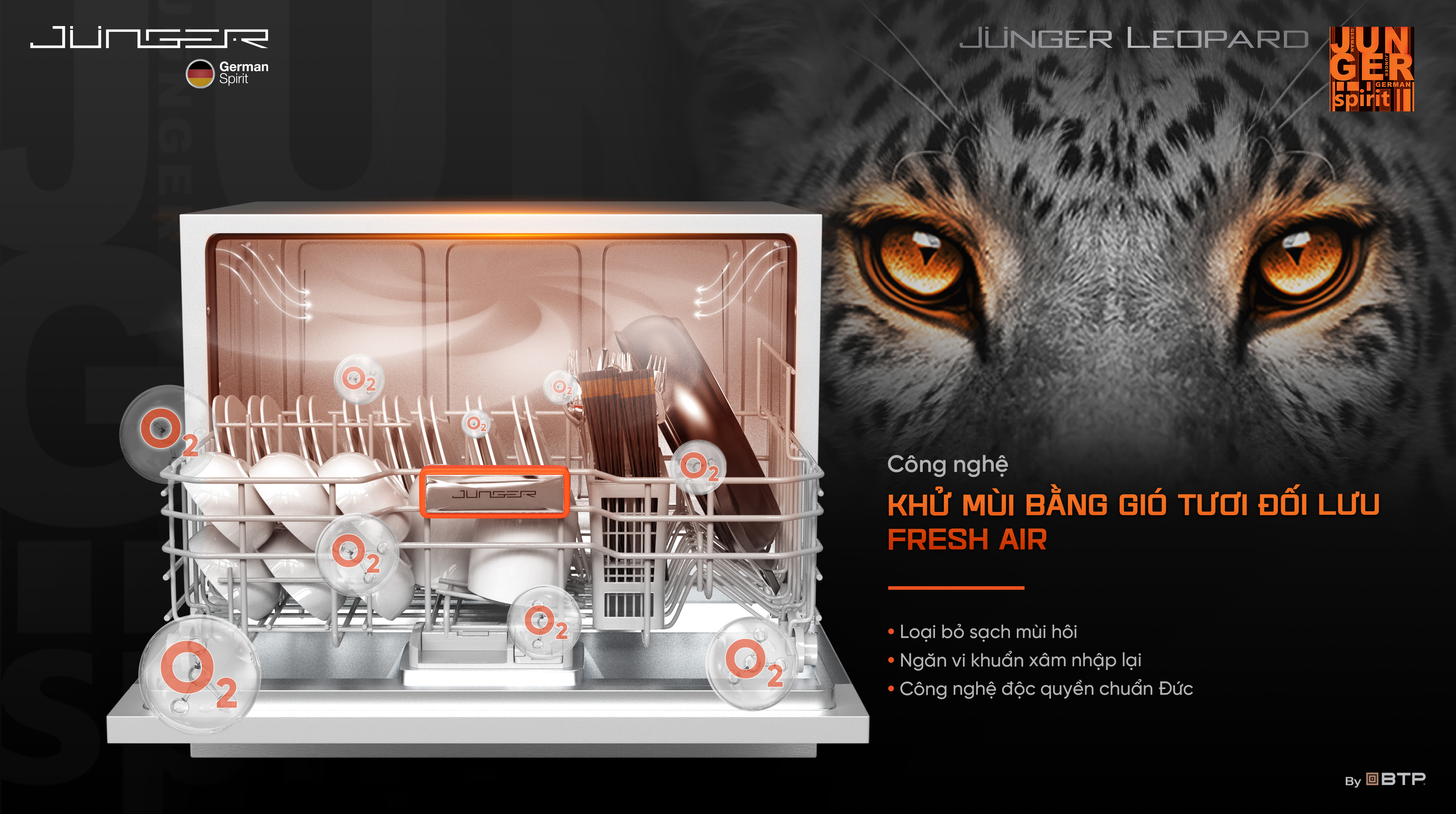Máy rửa bát Junger Leopard DWJ-060