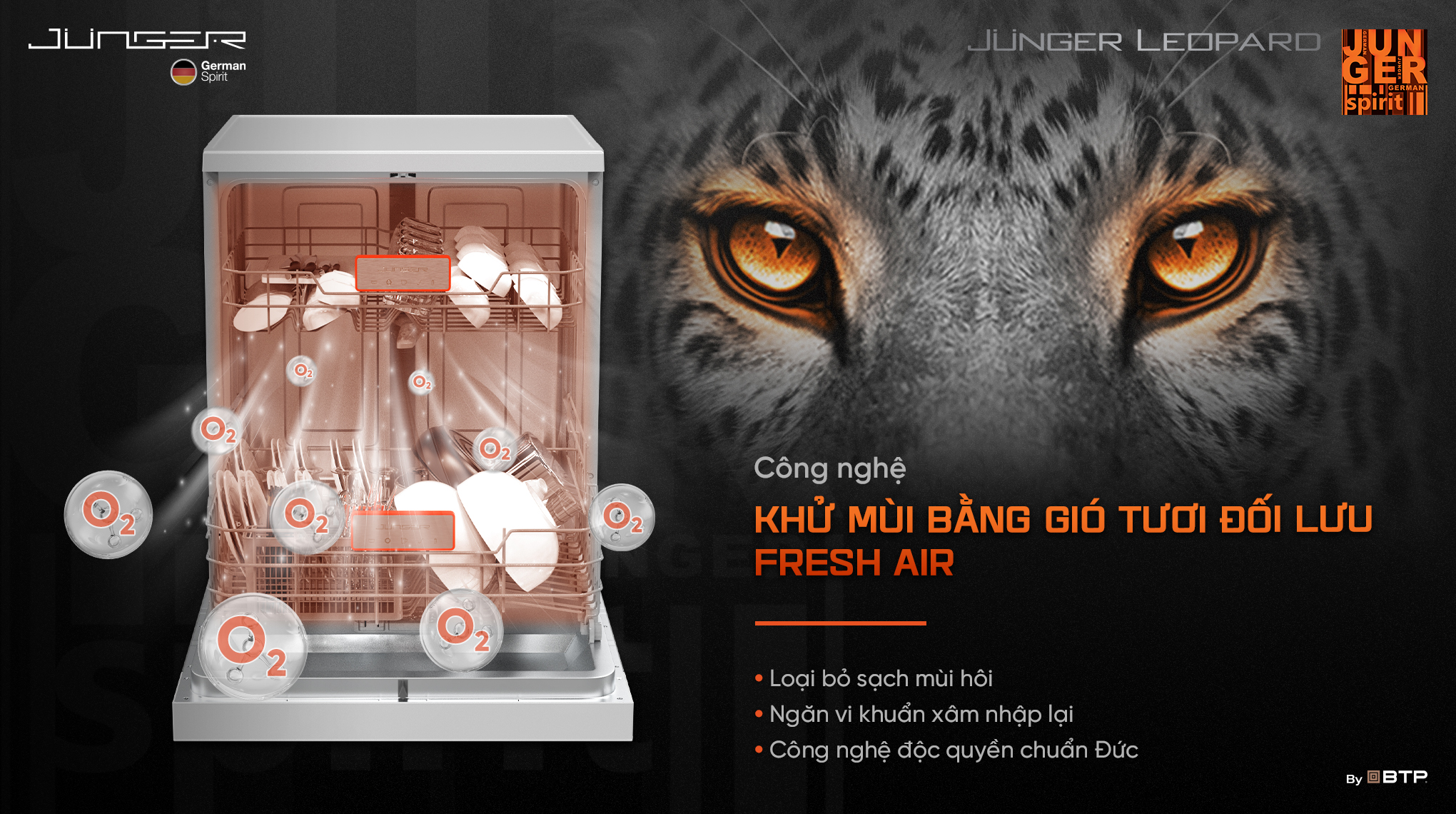 Máy rửa bát 15 bộ Junger Leopard DWJ-140