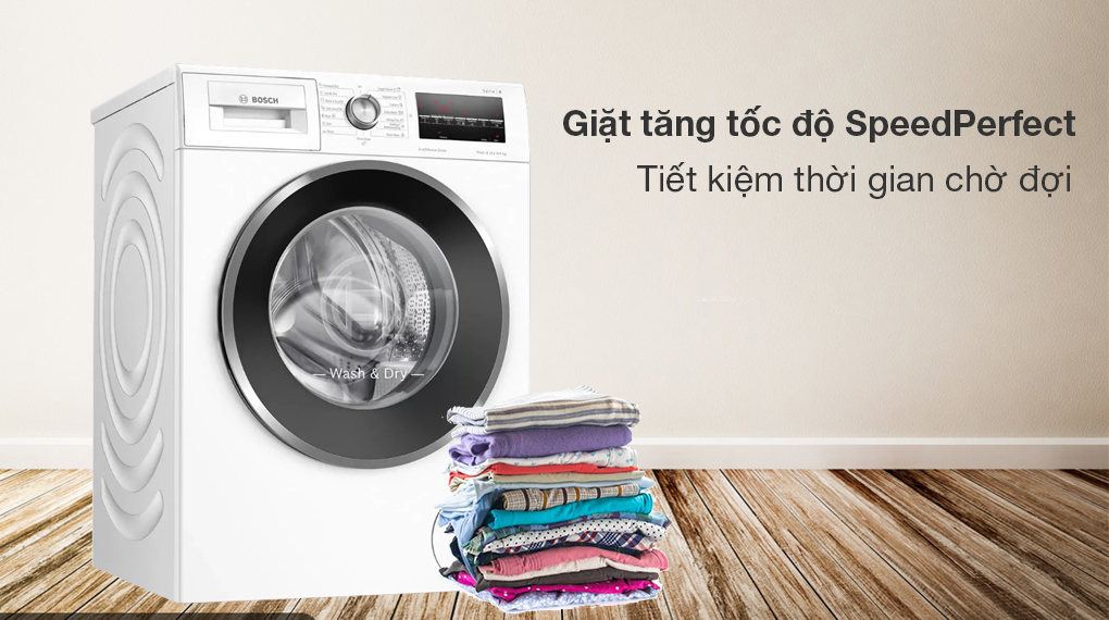 Máy giặt sấy Bosch giặt 9 kg - sấy 6 kg WNA14400SG