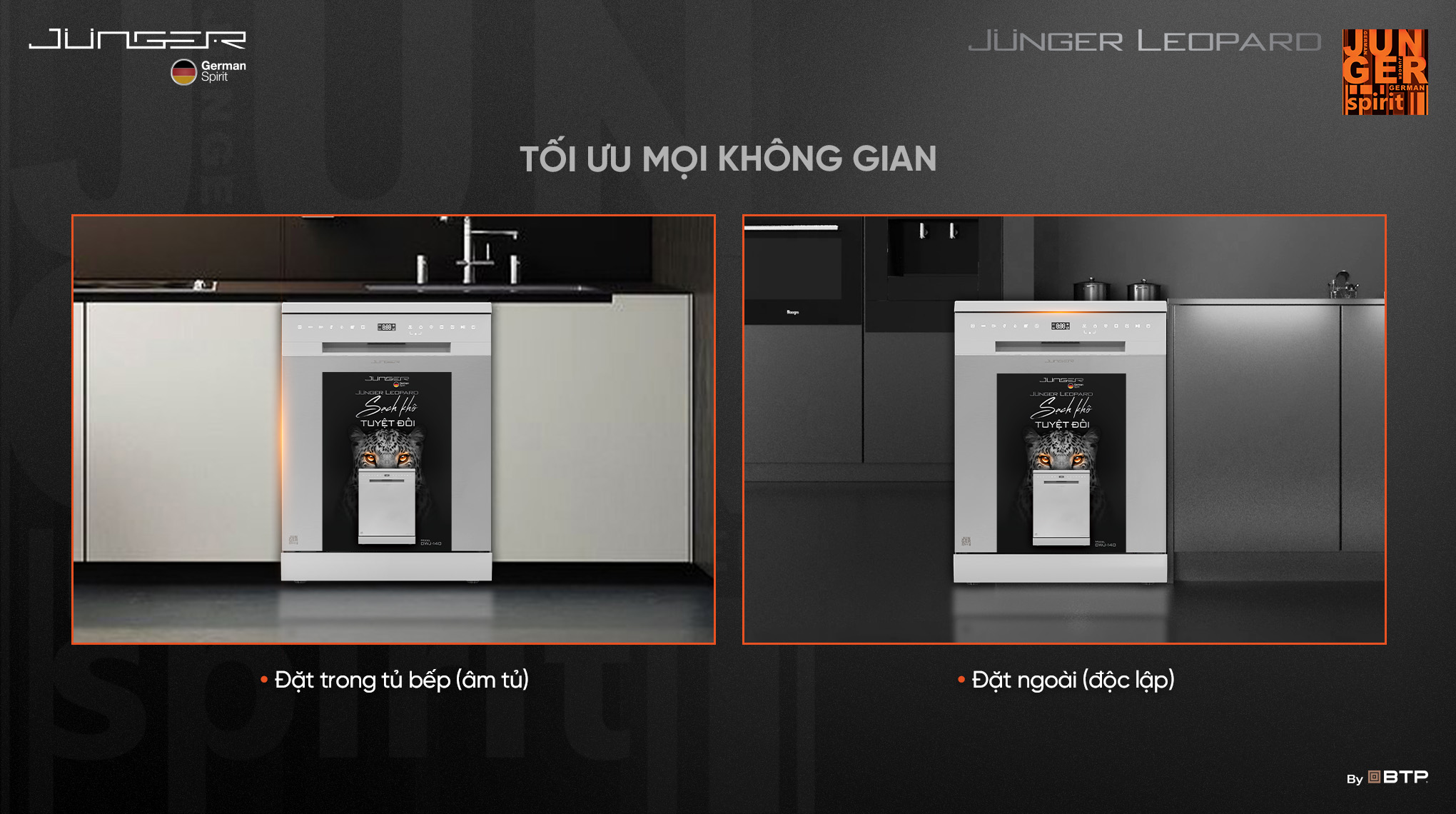 Máy rửa bát 15 bộ Junger Leopard DWJ-140