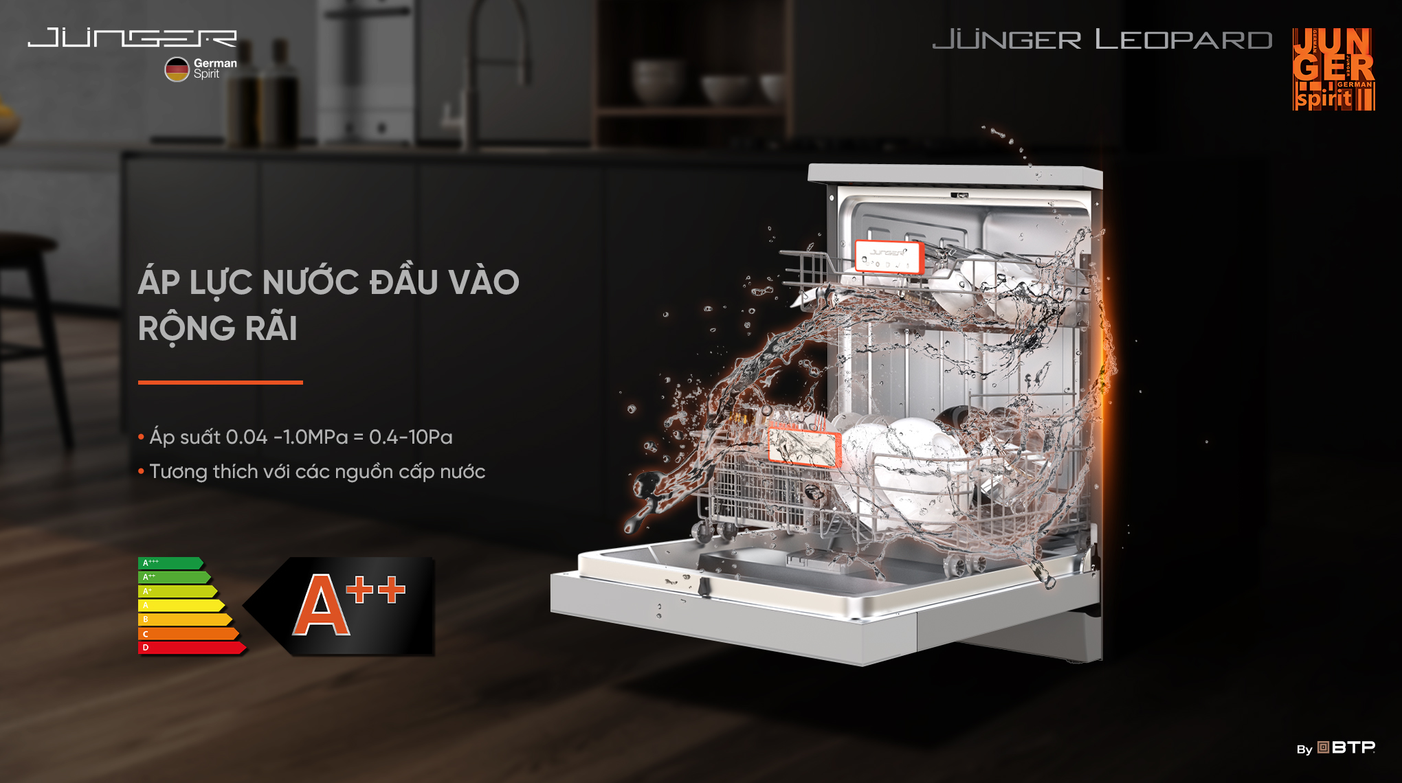 Máy rửa bát 15 bộ Junger Leopard DWJ-140